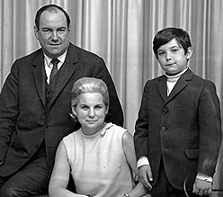 Jeanne Sauv, Maurice Sauv and their son Jean-Franois