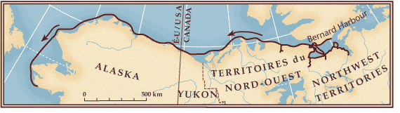 Exploration route, 1916