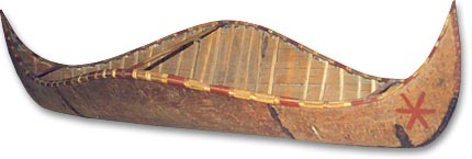 Birchbark Model of Beothuk Deep-Water Canoe - 
III-A-1 - Photograph: David Keenlyside