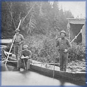 Officer and two guides - 
Provincial Archives of New Brunswick