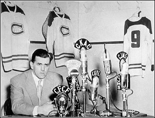 Maurice Richard broadcasts an appeal for calm