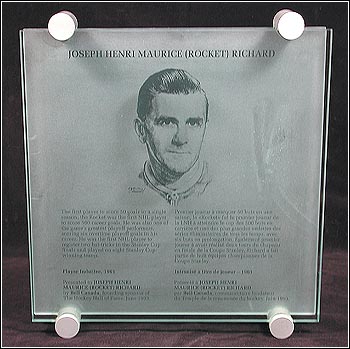 Hockey Hall of Fame induction panel, presented to Maurice Richard, 1993