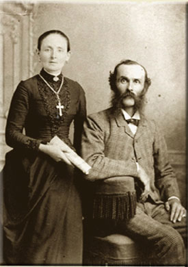 Les parents de Marius Barbeau, vers 1885: Marie Virginie Barbeau (née Morency) (1858 - 1906) et Charles Barbeau (1845 - 1919)., © MCC/CMC, 2004-001