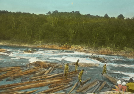 Log jam on Gatineau River, Québec, [19-], © CMC/MCC, 50-20 LS