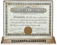 Cigar box label : Tuckett's Preferred