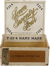 Cigar box label : Seven Twenty Four