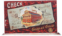 Cigar box label : Check