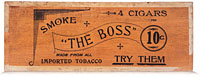 Cigar box label : The Boss