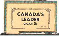Cigar box label : Canada's Leader