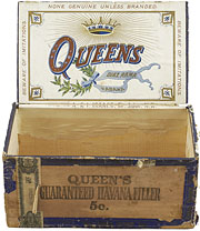 Cigar box label : Queens