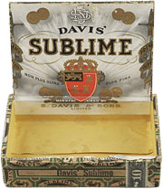 Cigar box label : Davis' Sublime