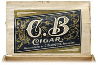 Cigar box label : C.B.