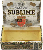 Cigar box label : Davis' Sublime, CMC 2004.38.29 | D2004-19450