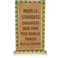 Cigar box label : Manilla Straights