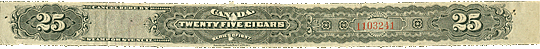 Revenue Stamp - Series of 1897 / 1915 - 25 Cigars
