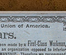  Union label signed by A. Strasser