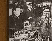 Cigars displayed in their boxes, Dominion Cigar store, Edmonton, Alberta,1912.