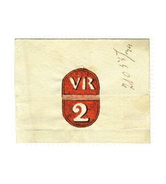 John Henry Clive, two pence adhesive label