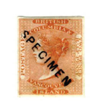 Vancouver Island Two Pence Half-Penny with overprint