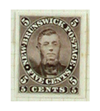 New Brunswick Five Cents plate proof in brown 