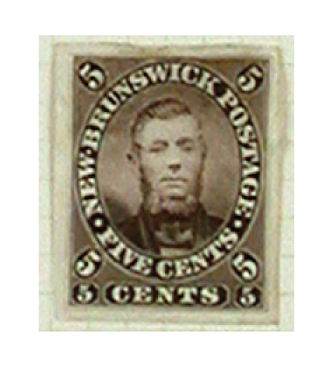 New Brunswick Five Cents plate proof in brown