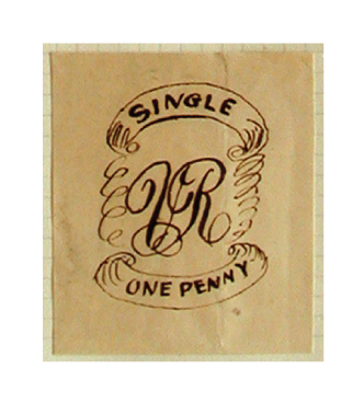 Anonymous essay, decorative penny label 