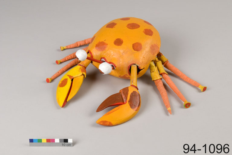 hand puppet, Schizo, the Crab | Canadian Museum of History
