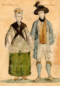 Canadian couple, second half of the eighteenth century