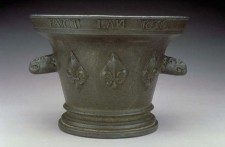 Bronze mortar dated 1636, found near Parry Sound, Ontario