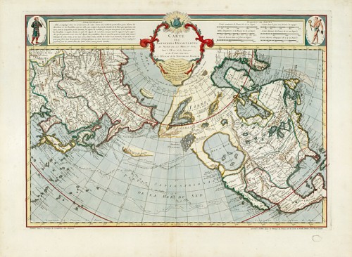 Map of the New Discoveries North of the South Sea from Eastern Siberia and the Kamtchatka and West of the New France