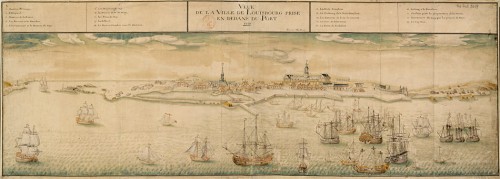 View of the Town of Louisbourg Taken from the Port, 1731, by Verrier Son