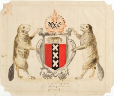 Proposed Coat of Arms for New Amsterdam, New Netherland, ca. 1630, unidentified artist