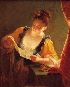 Girl reading a letter