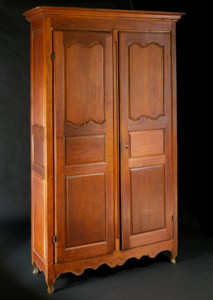 Walnut armoire made by Jean Baptiste Ortes, ca. 1765, Acc No. 1905.13.1