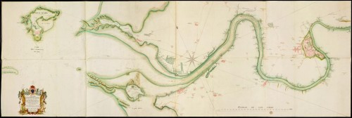 Map of the Charente River from port of Rochefort to its Mouth, 1775, by Digard de Kergüette