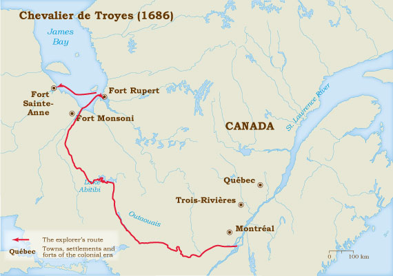 Pierre de Troyes 1686 | Virtual Museum of New France