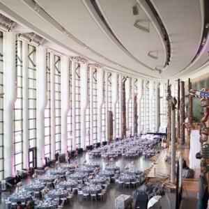 Grand Hall set up with tables and chairs