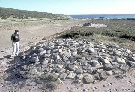 Pile of rocks at L'Anse Amour, Labrador.