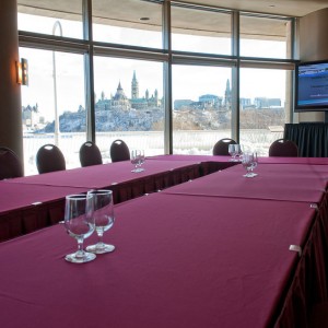 Meeting table in the River View Salon