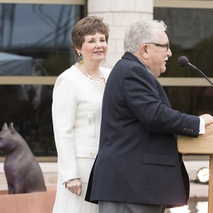 John and Bonnie Buhler at the unveiling