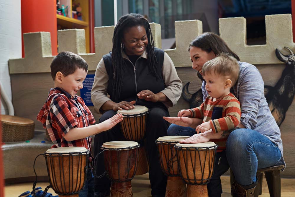 Learning to play the talking drums