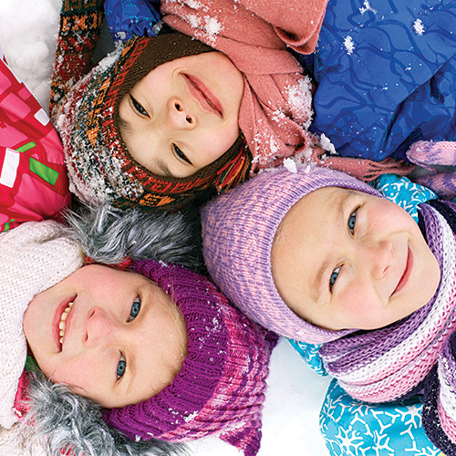 Children in the snow