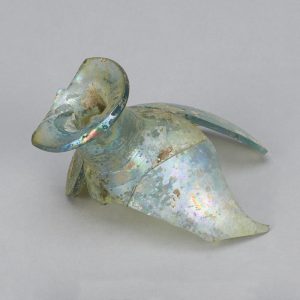 Fragment of a glass vial with partial neck