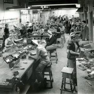 Women working in a factory during the war