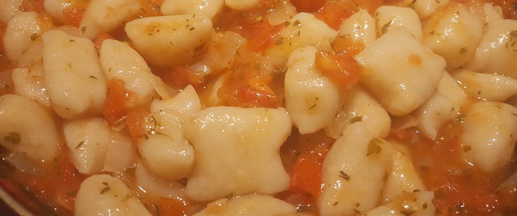 Gnocchi with tomato sauce