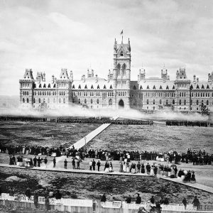Troops in front of the Houses of Parliament