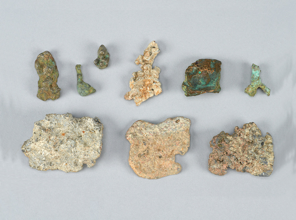 A group of pieces of stone and metal located at the Canadian Museum of History in Ottawa.
