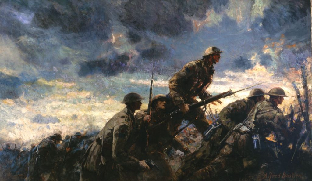 Alfred Bastien, Over the Top, Neuville-Vitasse, Beaverbrook Collection of War Art 