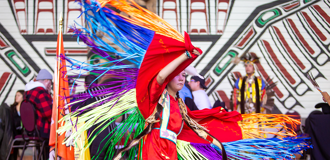 An Indigenous dancer