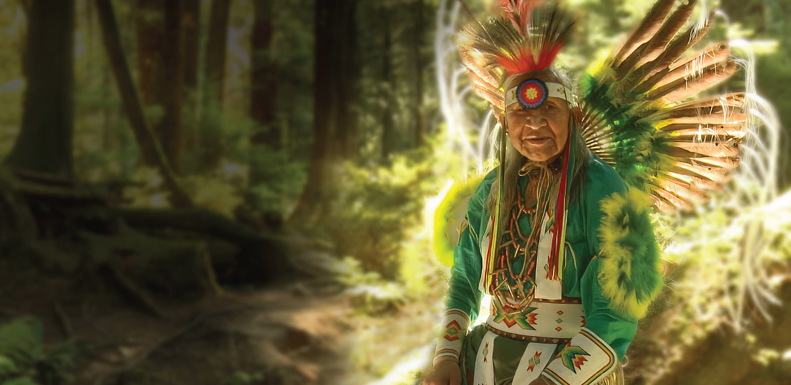A man in traditional regalia